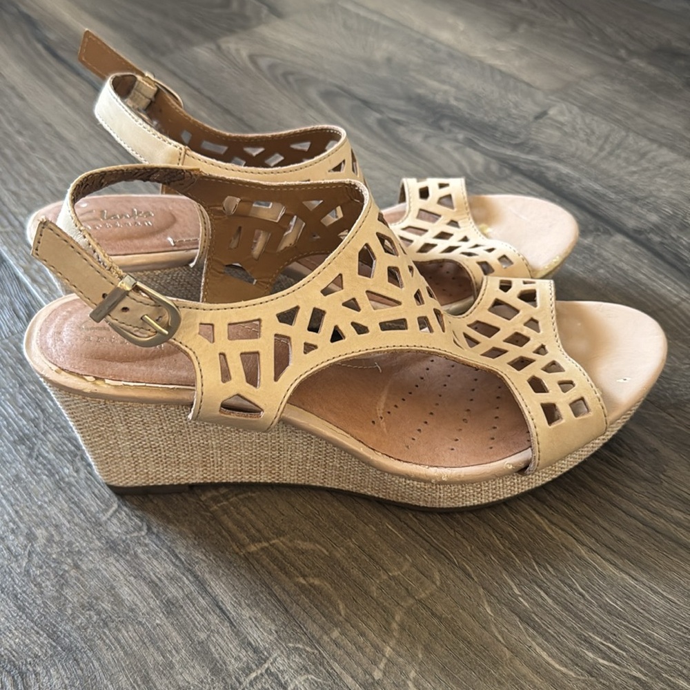 Clarks Artisan Palmdale Sands Comfort Wedges-9.5